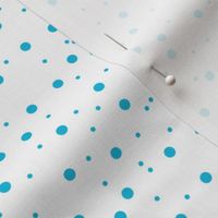 Turquoise and white, tiny polka dots,   Daisy dot coordinate