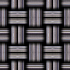 Striped Weave Black and White