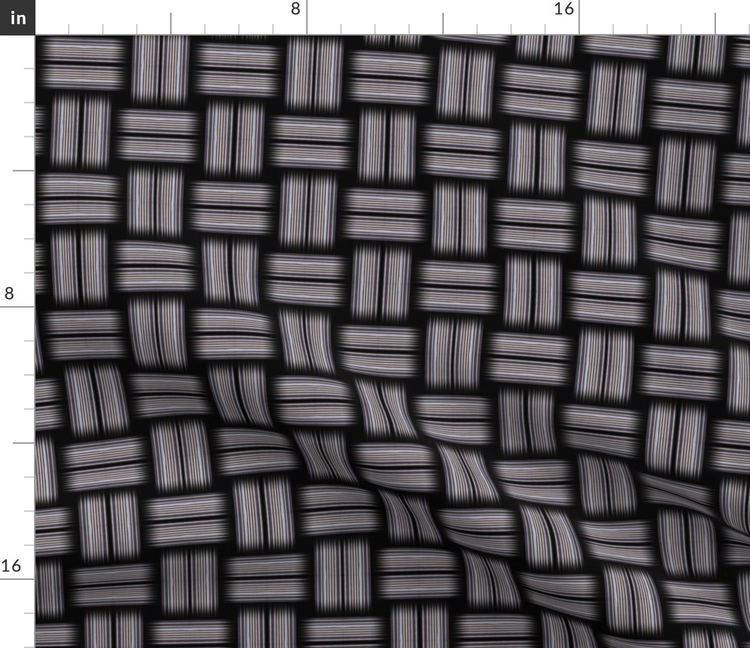 Striped Weave Black and White