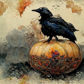 Raven and the fancy pumpkin