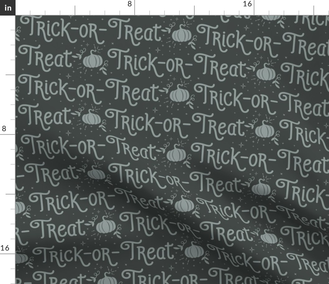  Halloween Trick Or Treat Halloween Pattern, Halloween Pumpkin, Light Grey and Dark Grey