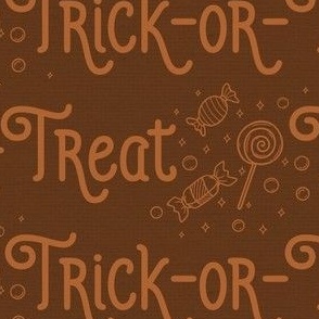 Halloween Fabric, Trick Or Treat - Candy Orange Textured