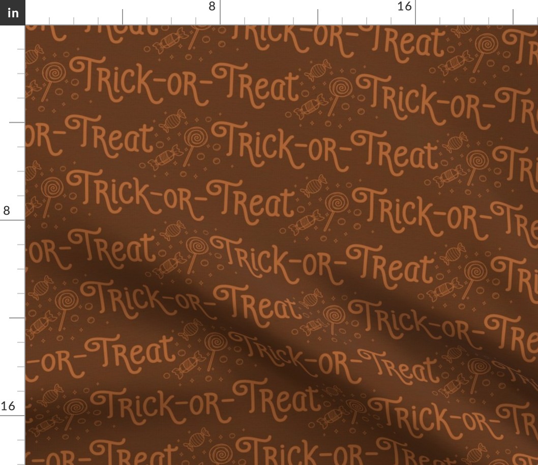 Halloween Fabric, Trick Or Treat - Candy Orange Textured