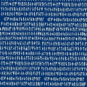 CODEX RUNICUS white runes on blue