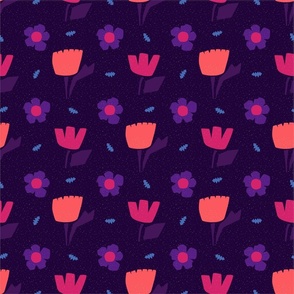 Geometric flowers. Abstract cutout flowers