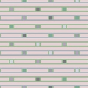 WOVEN WINDOW 1 GREEN PINK MAUVE WITH PINK BACKGROUND
