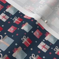 Small Scale Christmas Gifts Winter Wonderland on Navy