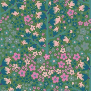 Vintage florals ('peacocks and parties')