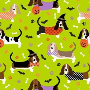 Halloween Basset Hound Green