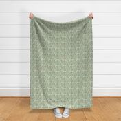 Holly Berry Floral in Frosted Sage - Small