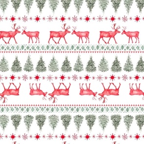 Reindeer Fair Isle Christmas - Large