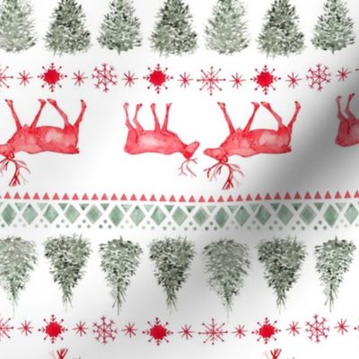 Reindeer Fair Isle Christmas - Small