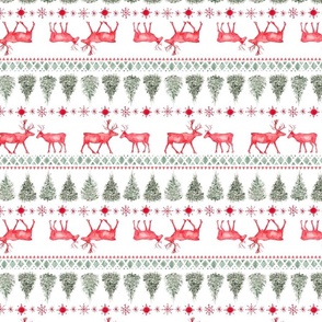 Reindeer Fair Isle Christmas - Small