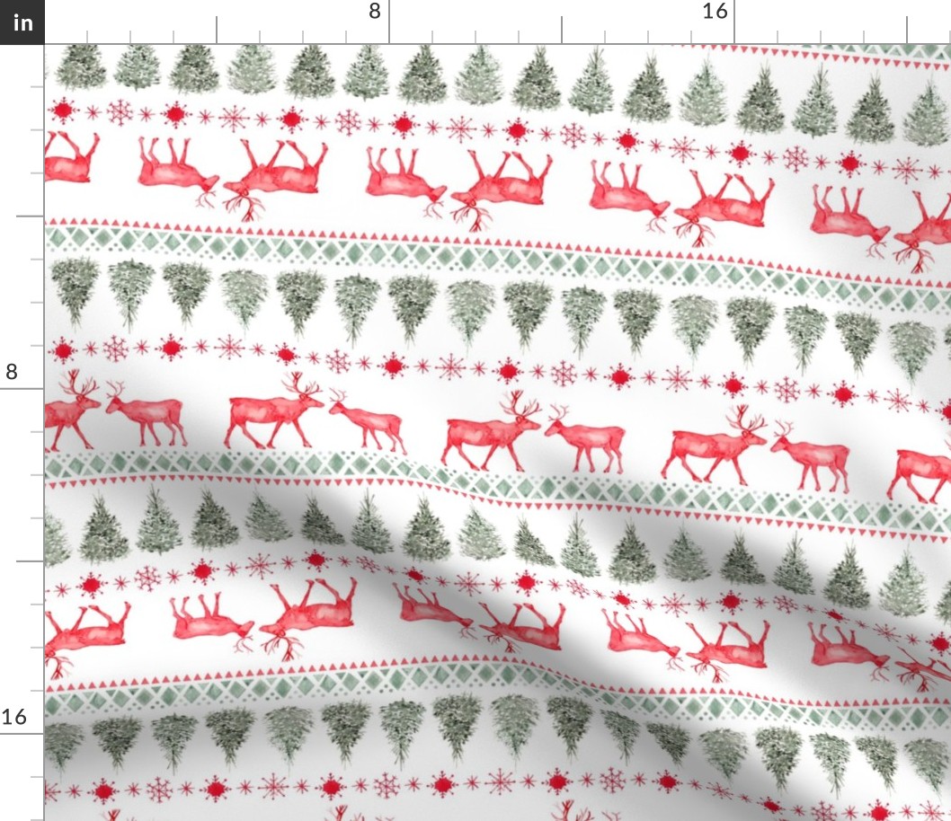 Reindeer Fair Isle Christmas - Small