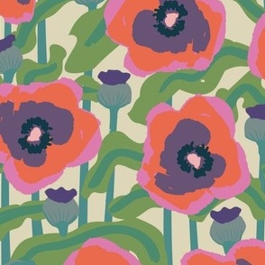 Poppies ('peacocks and parties')