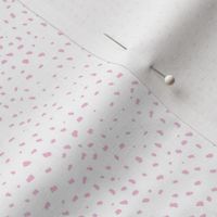 Little baby cheetah spots - boho gritty ink dots and spots soft pink girls on white