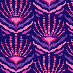 Otherworldly Botanicals - Scandi Florals - pink, purple // Large