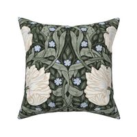 William Morris Pimpernel 1330 large - Pimpernel Morris Sage Cream Blue