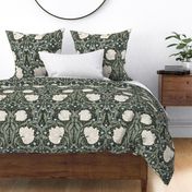 William Morris Pimpernel 1330 large - Pimpernel Morris Sage Cream Blue