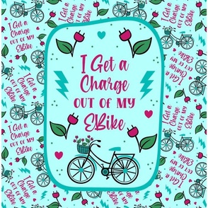 14x18 Panel I Get a Charge out of my EBike Electic Bicycle Cycling Enthusiast for DIY Garden Flag Small Towel or Wall Hanging