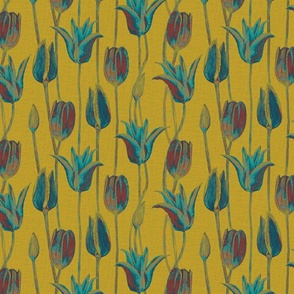 tulips_gold_teal_otherworldly