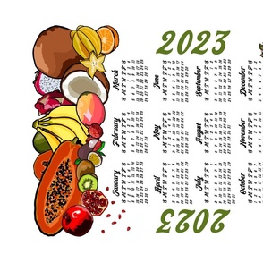 2023 Calendar Tea Towel - Fruit and Veg