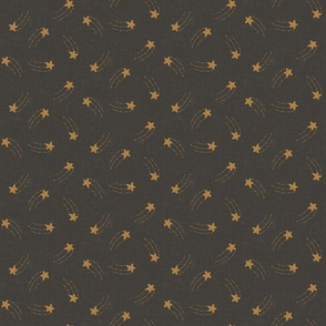 Boho Baby Astronaut: Small-scale shooting stars in Charcoal black/Gold