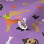 Halloween Border Terrier Purple
