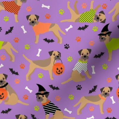 Halloween Border Terrier Purple