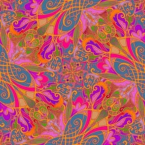 Victorian Swirls Bright Pop 