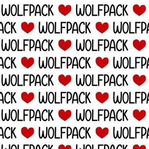 Wolfpack - hearts - black on white - LAD22