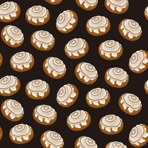 Cinnamon Buns - Dark Brown Background