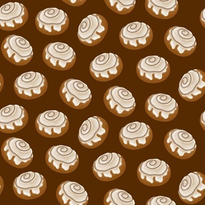 Cinnamon Buns - Brown Background