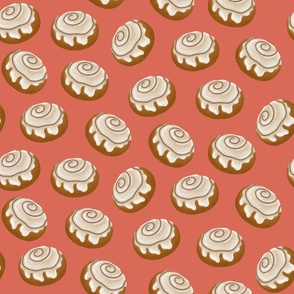 Cinnamon Buns - Pink Background