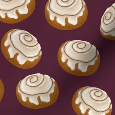 Cinnamon Buns - Purple Background