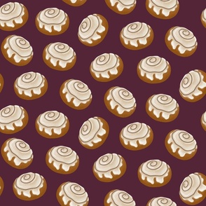 Cinnamon Buns - Purple Background
