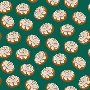 Cinnamon Buns - Green Background