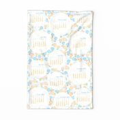 JANE aqua citrus 2023 calender tea towel