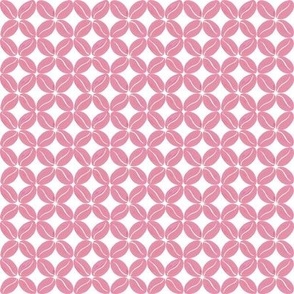 Emilys Garden Pink Petal Trellis on White