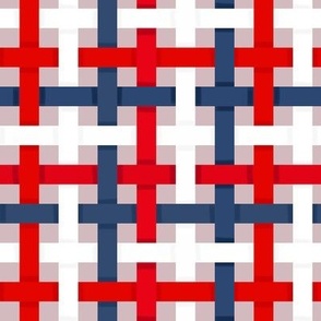Red White and Blue Woven Ribbons 