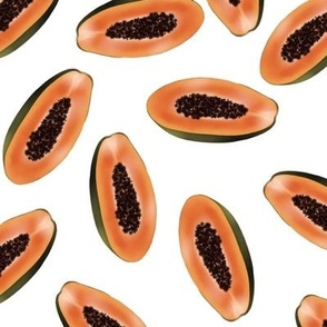 Juicy papaya pieces