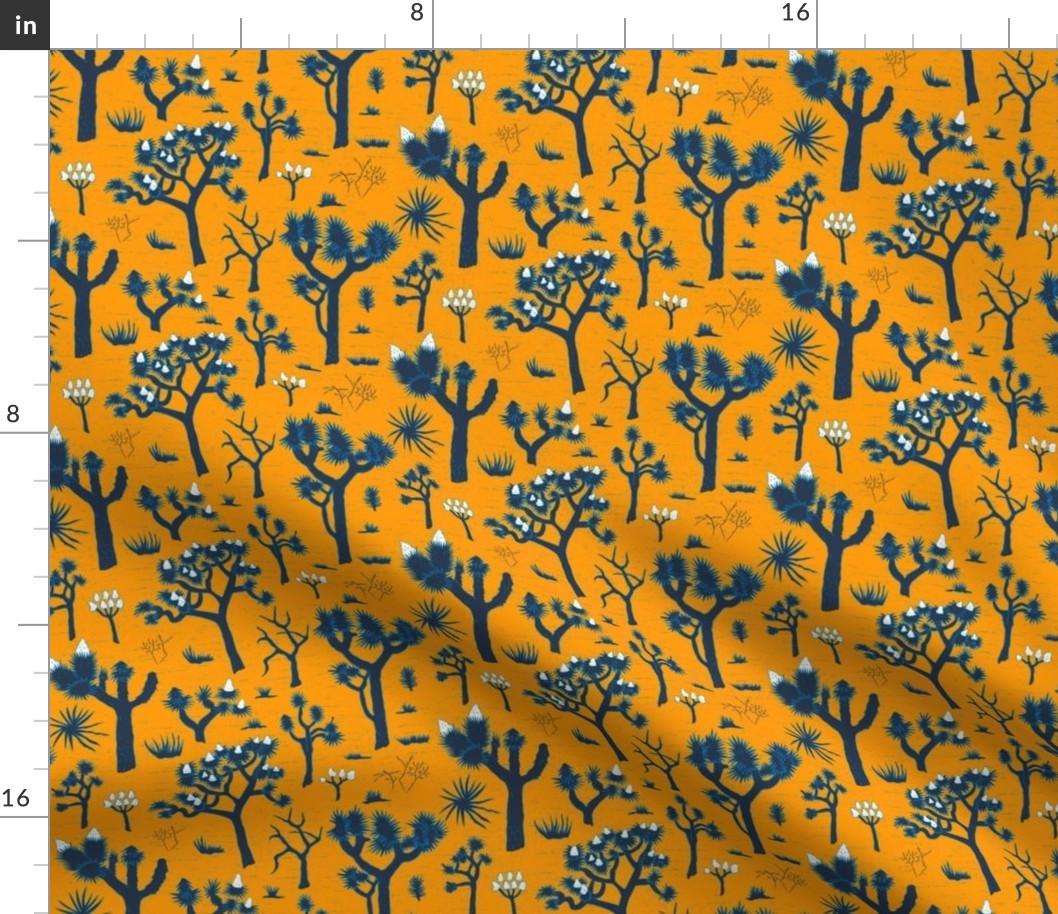 joshua trees on marigold | small | colorofmagic