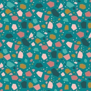 Joyful terrazzo teal