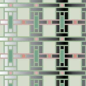 WOVEN WINDOW 1 PINK GREEN  WITH GRADIENT BLACK GREY BACKGROUND