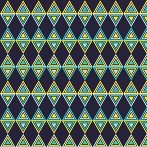 Yellow and teal triangles - Large scale