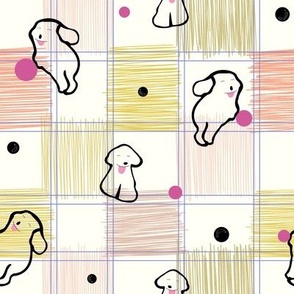 Puppy ontheground / Dog play Ball Pattern