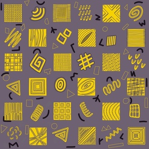 Yellow and grey abstract pattern