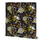 Large, Otherworldy Botanicals Dark Halloween Floral