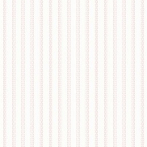 Nina Stripe: Crystal Rose Pink & White Dotted Stripe