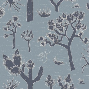 joshua trees on bluish gray | large | colorofmagic